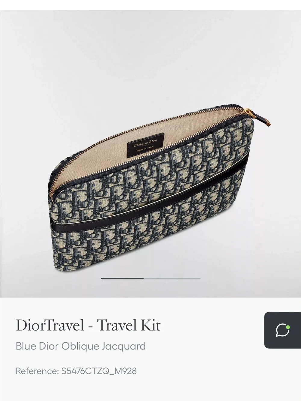 Dior Monogram Canvas Laptop Sleeve in Navy and Beige with Leather Trim